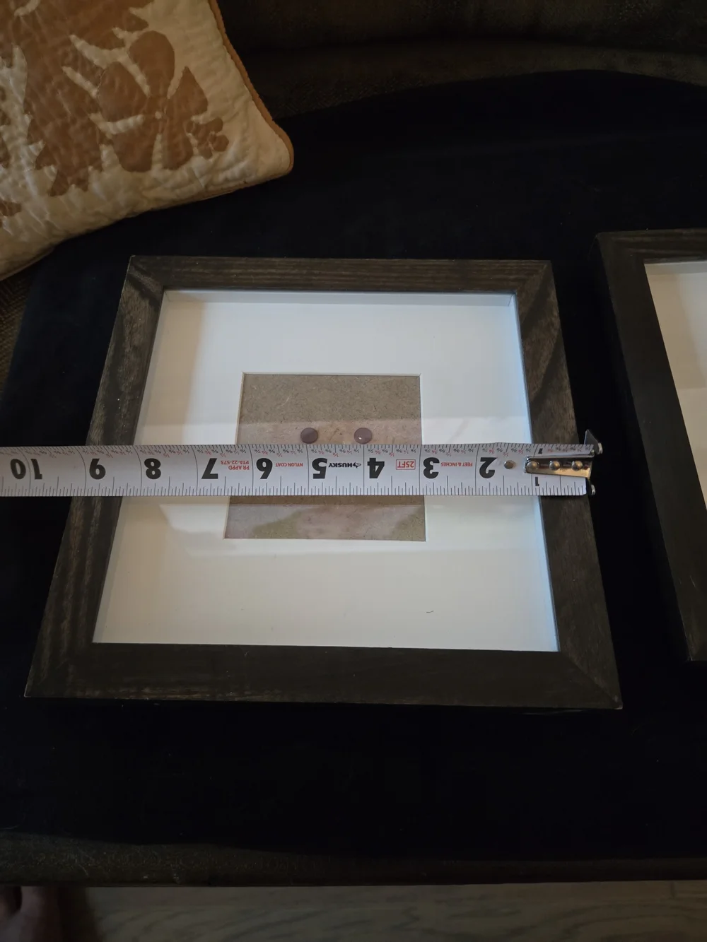 8x8 Wooden Picture Frame Set - Black With Glass